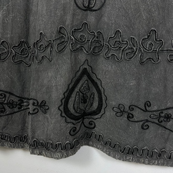 Vintage 90's Rayon Embroidered Boho Maxi Dress - Picture 5 of 10